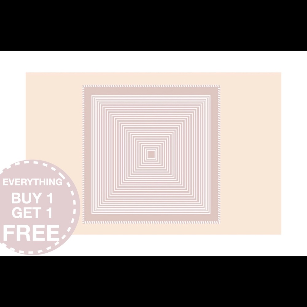 🆕pink and cream striped neck square scarf/wrap